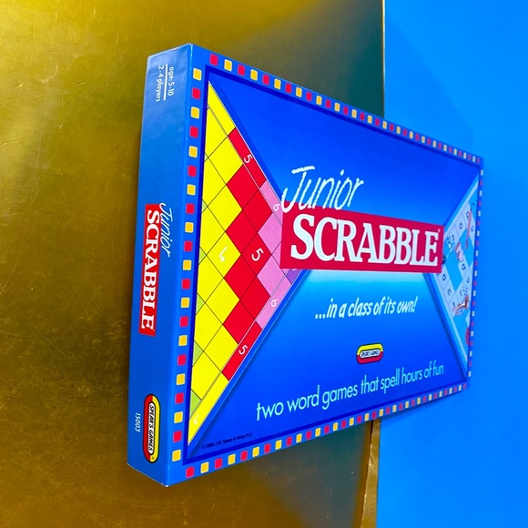 JUNIOR SCRABBLE VTG 1989 2 WORD GAMES RAINBOW & WORDS & PICTURES SCRABBLE GAME - Picture 9 of 14